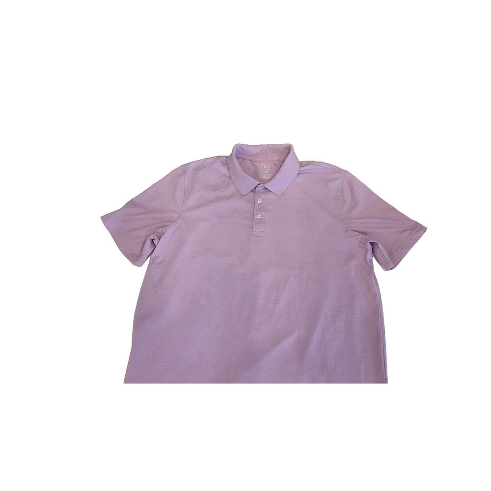 George Polo Shirt NWT Men's XL Lavender Short Sleeve Cotton Blend Casual 46-48